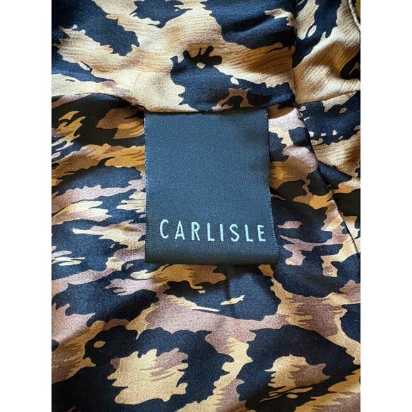 Carlisle Tweed Cropped Blazer 6 Green Black Leopard Statement Jacket Office Chic - Picture 13 of 13